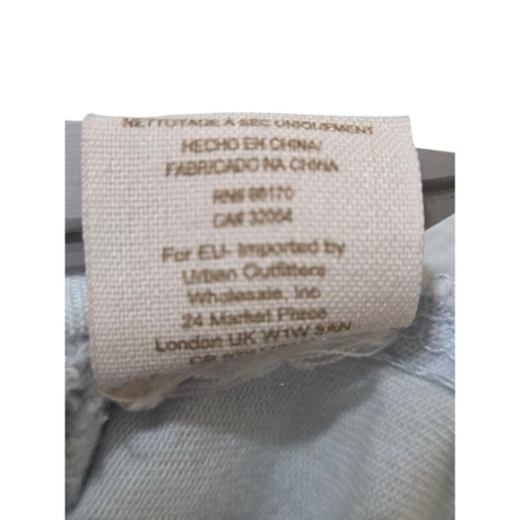 Free People Denim Mini Swing Skirt 6 Western Button Front Light Bleach Wash I13 - Picture 9 of 10